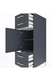 Kronos Dolap 2 Raflı 4 Çekmeceli Tek Kapaklı 44x59x134 Antrasit-Antrasit