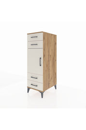 Kronos Dolap 2 Raflı 4 Çekmeceli Tek Kapaklı 44x59x134 Çam-Aytaşı