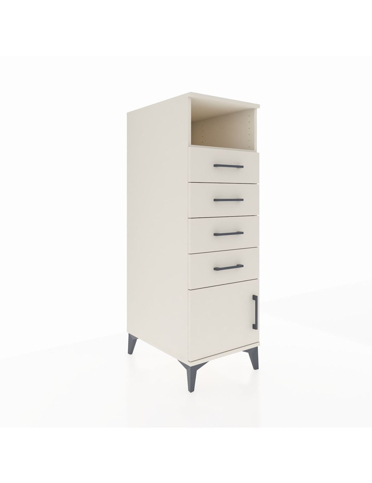 Kronos Dolap Tek Raflı 4 Çekmeceli Tek Kapaklı 44x59x134 Aytaşı-Aytaşı