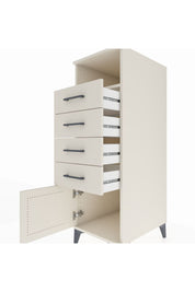 Kronos Dolap Tek Raflı 4 Çekmeceli Tek Kapaklı 44x59x134 Aytaşı-Aytaşı