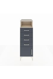 Kronos Dolap Tek Raflı 4 Çekmeceli Tek Kapaklı 44x59x134 Aytaşı-Antrasit