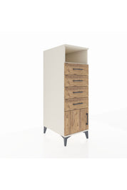 Kronos Dolap Tek Raflı 4 Çekmeceli Tek Kapaklı 44x59x134 Aytaşı-Çam