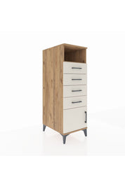 Kronos Dolap Tek Raflı 4 Çekmeceli Tek Kapaklı 44x59x134 Çam-Aytaşı