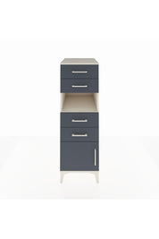 Kronos Dolap Tek Raflı 4 Çekmeceli Tek Kapaklı 44x59x134 Aytaşı-Antrasit