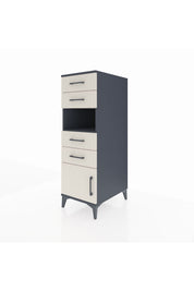 Kronos Dolap Tek Raflı 4 Çekmeceli Tek Kapaklı 44x59x134 Antrasit-Aytaşı