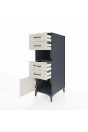 Kronos Dolap Tek Raflı 4 Çekmeceli Tek Kapaklı 44x59x134 Antrasit-Aytaşı