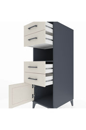 Kronos Dolap Tek Raflı 4 Çekmeceli Tek Kapaklı 44x59x134 Antrasit-Aytaşı