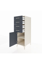 Kronos Dolap Tek Raflı 4 Çekmeceli Tek Kapaklı 44x59x134 Aytaşı-Antrasit