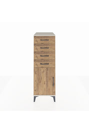 Kronos Dolap Tek Raflı 4 Çekmeceli Tek Kapaklı 44x59x134 Aytaşı-Çam