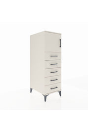 Kronos Dolap Tek Raflı 5 Çekmeceli Tek Kapaklı 44x59x134 Aytaşı-Aytaşı