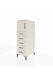 Kronos Dolap Tek Raflı 5 Çekmeceli Tek Kapaklı 44x59x134 Aytaşı-Aytaşı