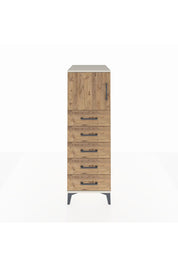 Kronos Dolap Tek Raflı 5 Çekmeceli Tek Kapaklı 44x59x134 Aytaşı-Çam