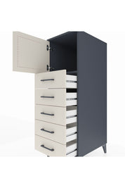 Kronos Dolap Tek Raflı 5 Çekmeceli Tek Kapaklı 44x59x134 Antrasit-Aytaşı