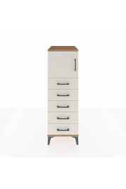 Kronos Dolap Tek Raflı 5 Çekmeceli Tek Kapaklı 44x59x134 Çam-Aytaşı