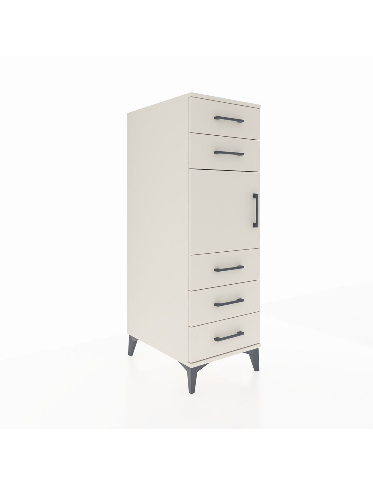 Kronos Dolap Tek Raflı 5 Çekmeceli Tek Kapaklı 44x59x134 Aytaşı-Aytaşı