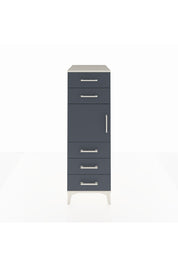 Kronos Dolap Tek Raflı 5 Çekmeceli Tek Kapaklı 44x59x134 Aytaşı-Antrasit