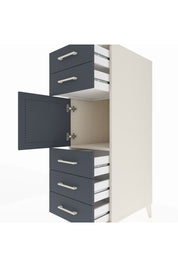 Kronos Dolap Tek Raflı 5 Çekmeceli Tek Kapaklı 44x59x134 Aytaşı-Antrasit