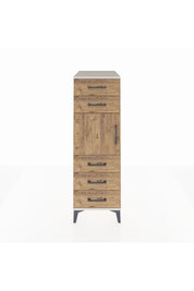 Kronos Dolap Tek Raflı 5 Çekmeceli Tek Kapaklı 44x59x134 Aytaşı-Çam