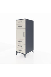 Kronos Dolap Tek Raflı 5 Çekmeceli Tek Kapaklı 44x59x134 Antrasit-Aytaşı