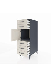 Kronos Dolap Tek Raflı 5 Çekmeceli Tek Kapaklı 44x59x134 Antrasit-Aytaşı