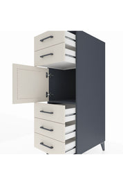 Kronos Dolap Tek Raflı 5 Çekmeceli Tek Kapaklı 44x59x134 Antrasit-Aytaşı