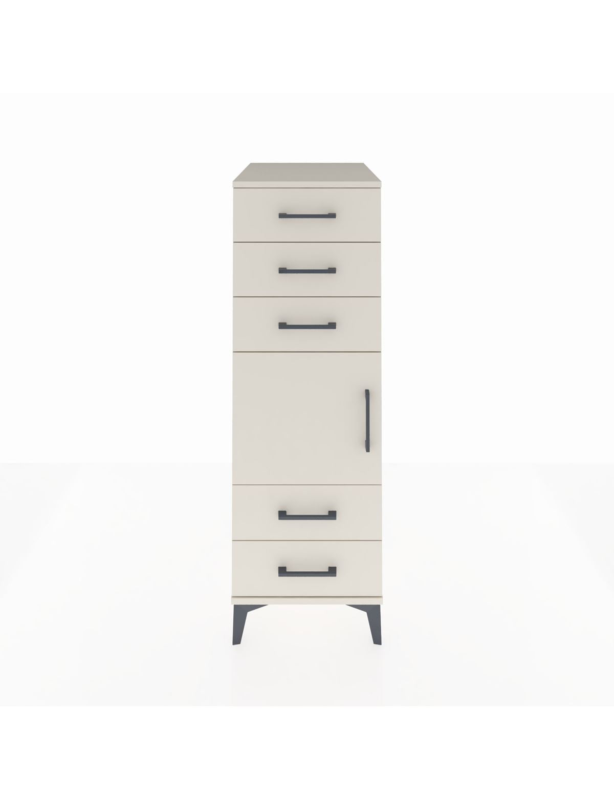 Kronos Dolap Tek Raflı 5 Çekmeceli Tek Kapaklı 44x59x134 Aytaşı-Aytaşı