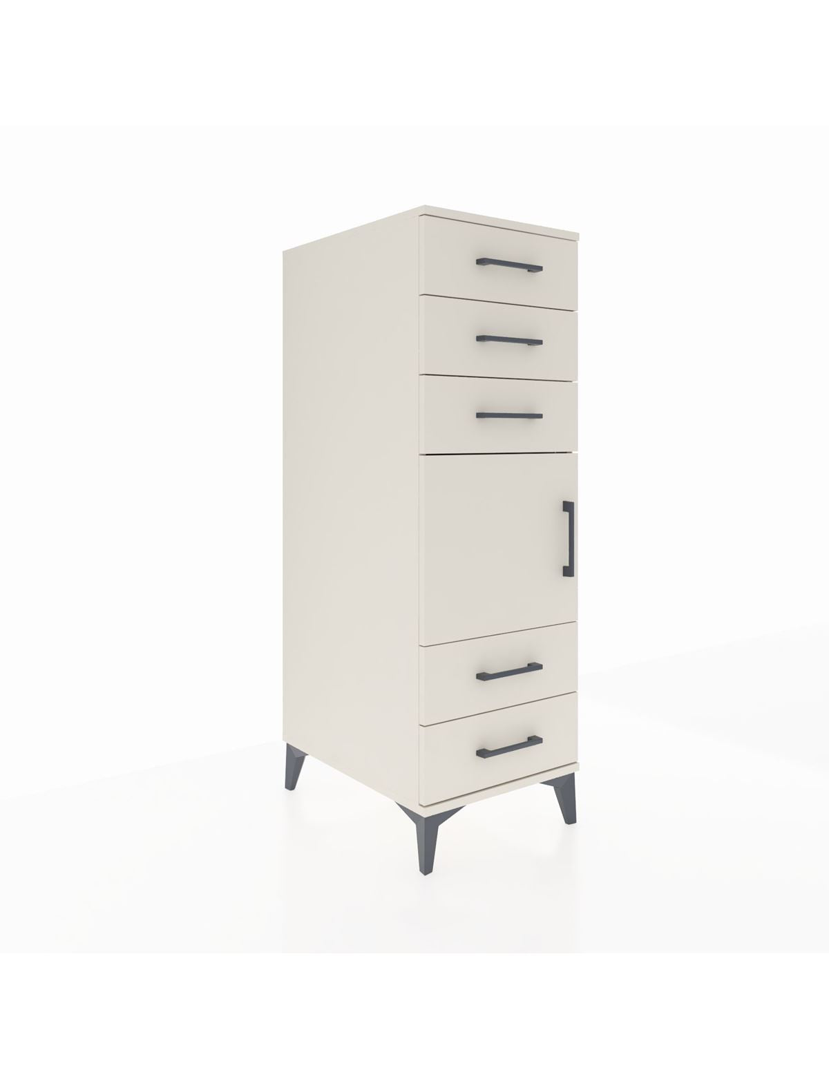 Kronos Dolap Tek Raflı 5 Çekmeceli Tek Kapaklı 44x59x134 Aytaşı-Aytaşı