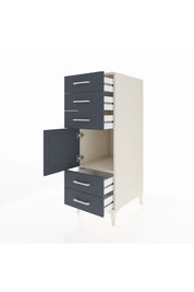 Kronos Dolap Tek Raflı 5 Çekmeceli Tek Kapaklı 44x59x134 Aytaşı-Antrasit