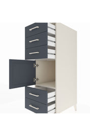 Kronos Dolap Tek Raflı 5 Çekmeceli Tek Kapaklı 44x59x134 Aytaşı-Antrasit