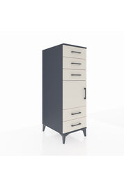 Kronos Dolap Tek Raflı 5 Çekmeceli Tek Kapaklı 44x59x134 Antrasit-Aytaşı