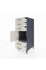 Kronos Dolap Tek Raflı 5 Çekmeceli Tek Kapaklı 44x59x134 Antrasit-Aytaşı