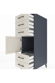 Kronos Dolap Tek Raflı 5 Çekmeceli Tek Kapaklı 44x59x134 Antrasit-Aytaşı