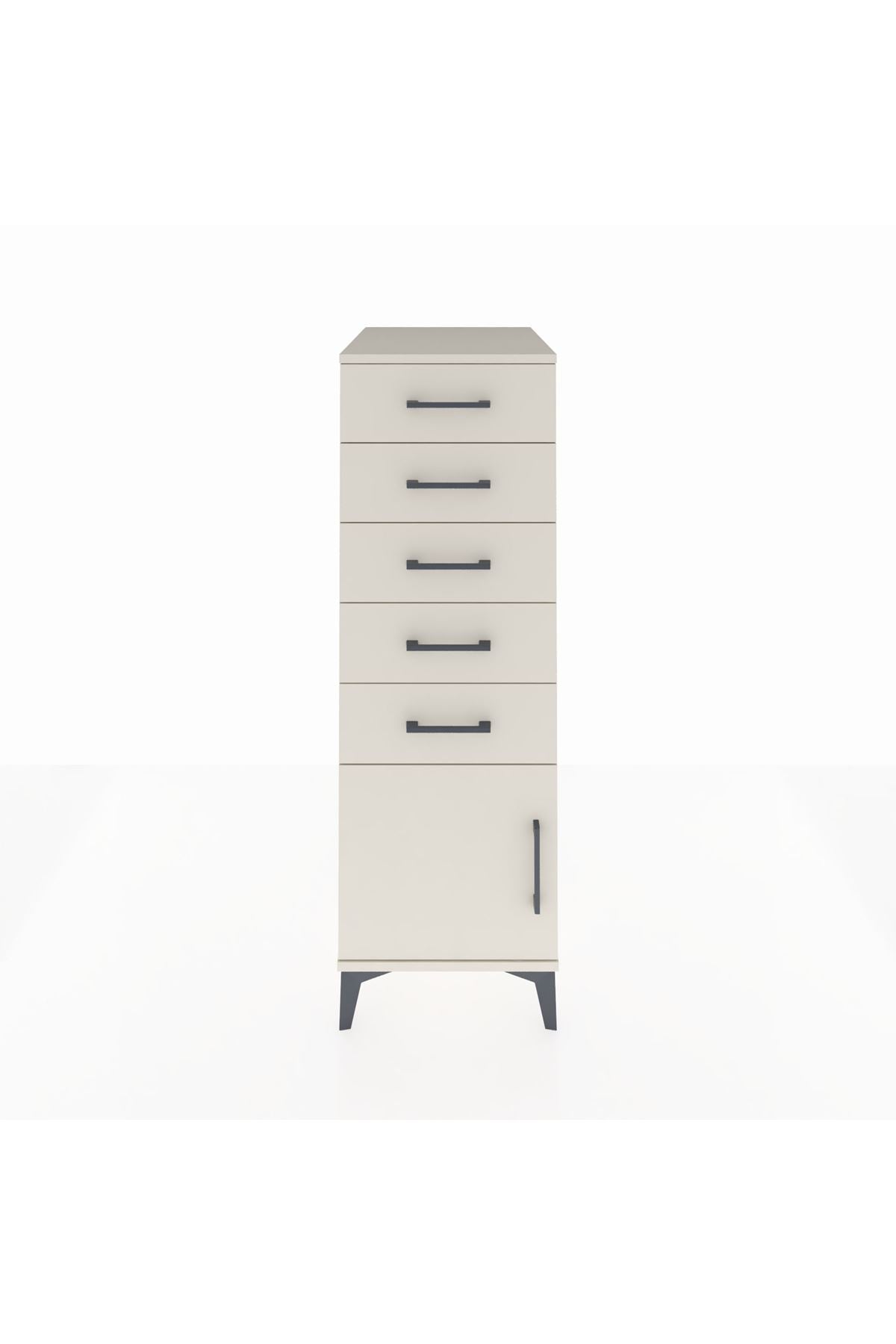 Kronos Dolap 5 Çekmeceli Tek Kapaklı 44x59x134 Aytaşı-Aytaşı