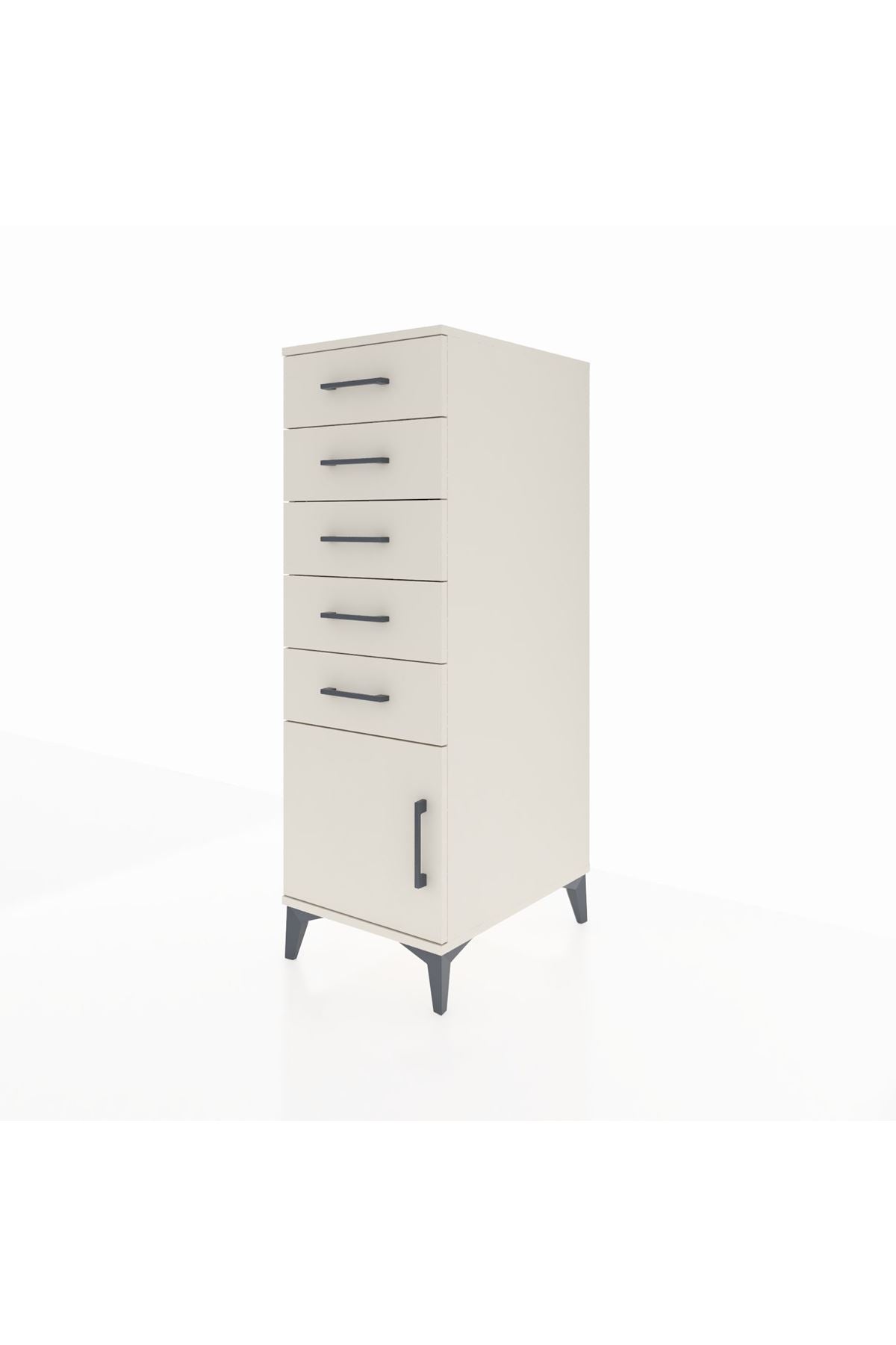 Kronos Dolap 5 Çekmeceli Tek Kapaklı 44x59x134 Aytaşı-Aytaşı