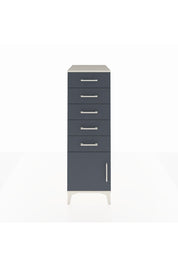 Kronos Dolap 5 Çekmeceli Tek Kapaklı 44x59x134 Aytaşı-Antrasit