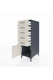 Kronos Dolap 5 Çekmeceli Tek Kapaklı 44x59x134 Antrasit-Aytaşı