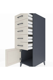 Kronos Dolap 5 Çekmeceli Tek Kapaklı 44x59x134 Antrasit-Aytaşı