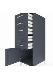 Kronos Dolap 5 Çekmeceli Tek Kapaklı 44x59x134 Antrasit-Antrasit