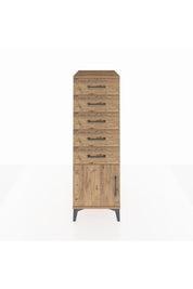 Kronos Dolap 5 Çekmeceli Tek Kapaklı 44x59x134 Çam-Çam