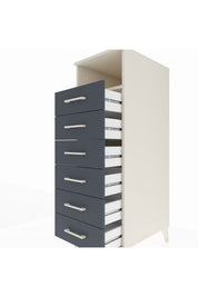 Kronos Dolap Tek Raflı 6 Çekmeceli 44x59x134 Aytaşı-Antrasit