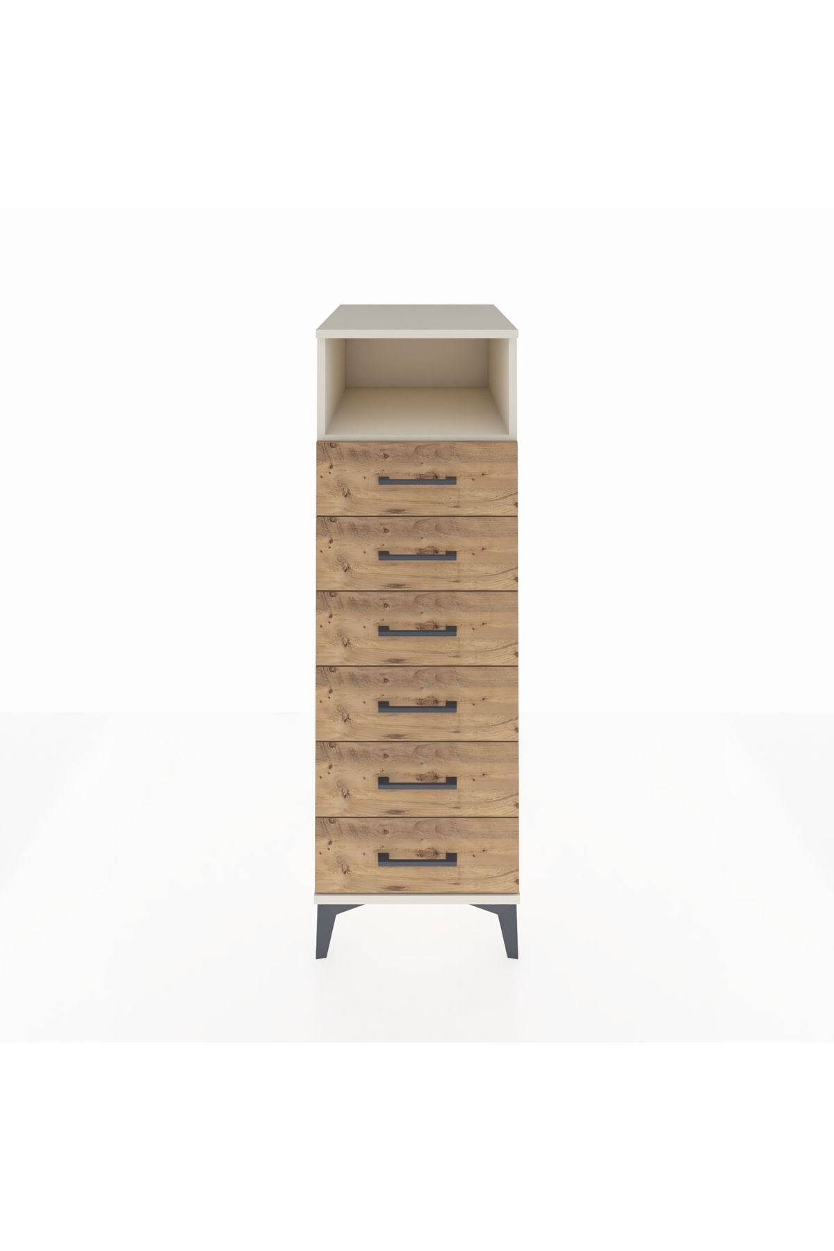 Kronos Dolap Tek Raflı 6 Çekmeceli 44x59x134 Aytaşı-Çam