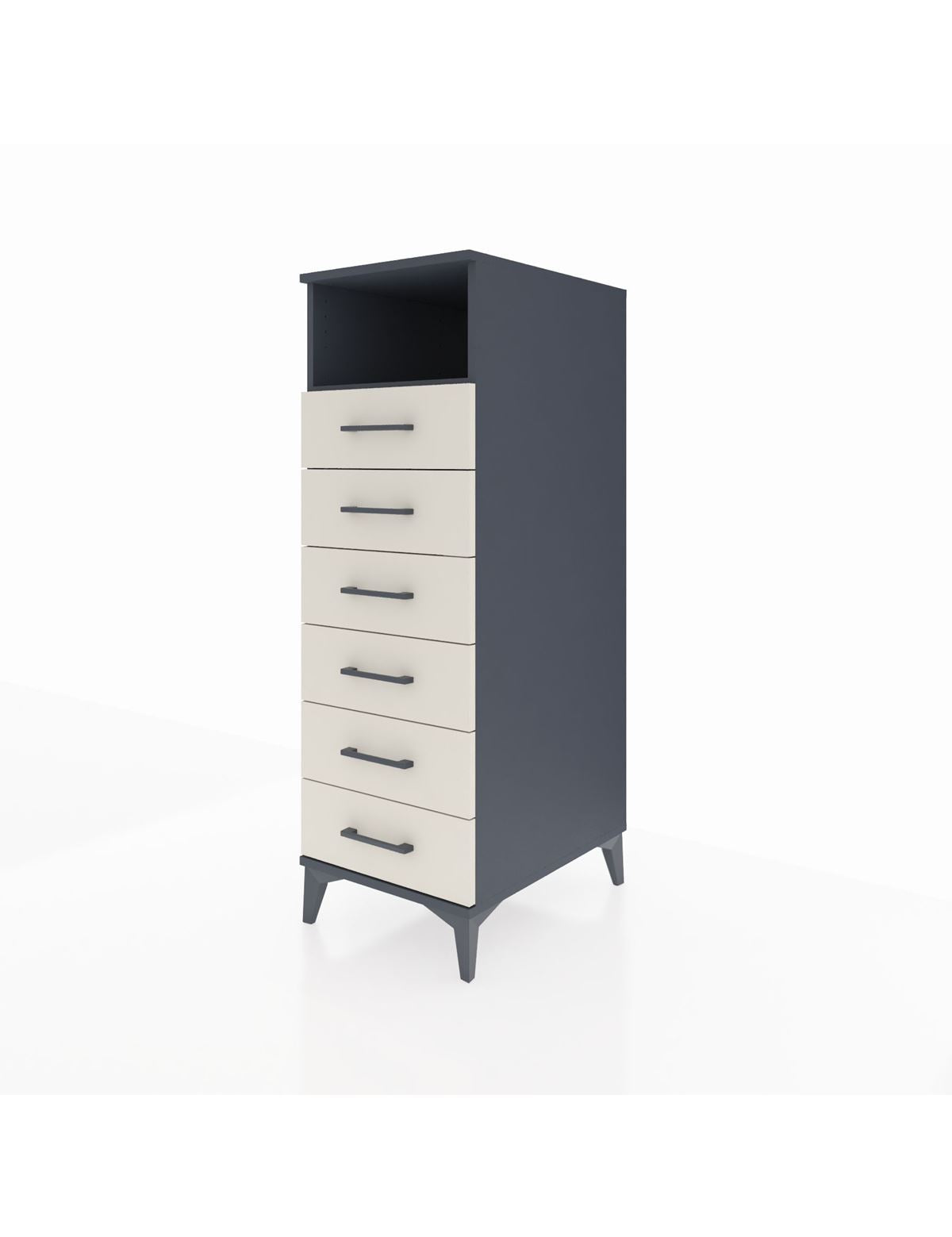 Kronos Dolap Tek Raflı 6 Çekmeceli 44x59x134 - S82M063V4C