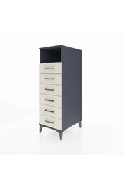 Kronos Dolap Tek Raflı 6 Çekmeceli 44x59x134 Antrasit-Aytaşı