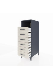 Kronos Dolap Tek Raflı 6 Çekmeceli 44x59x134 Antrasit-Aytaşı