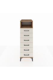 Kronos Dolap Tek Raflı 6 Çekmeceli 44x59x134 Çam-Aytaşı