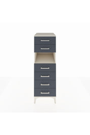 Kronos Dolap Tek Raflı 6 Çekmeceli 44x59x134 Aytaşı-Antrasit