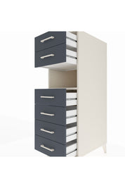 Kronos Dolap Tek Raflı 6 Çekmeceli 44x59x134 Aytaşı-Antrasit