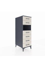 Kronos Dolap Tek Raflı 6 Çekmeceli 44x59x134 Antrasit-Aytaşı