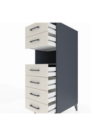 Kronos Dolap Tek Raflı 6 Çekmeceli 44x59x134 Antrasit-Aytaşı