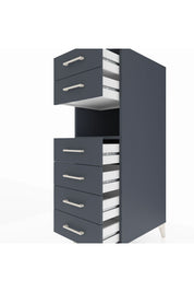 Kronos Dolap Tek Raflı 6 Çekmeceli 44x59x134 Antrasit-Antrasit